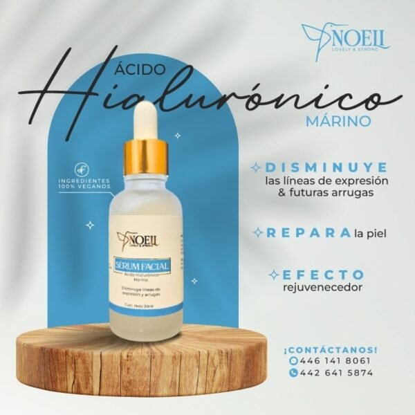 Sérum Ácido Hialurónico Marino, reactivador de células. 30 ML.